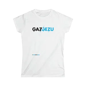 "Gazgezu" White Custom T-Shirt for Women