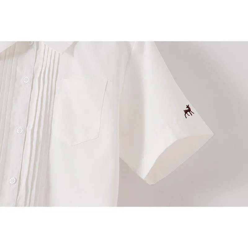"JK FOREST FAWN EMBROIDERED" SHIRT N081403