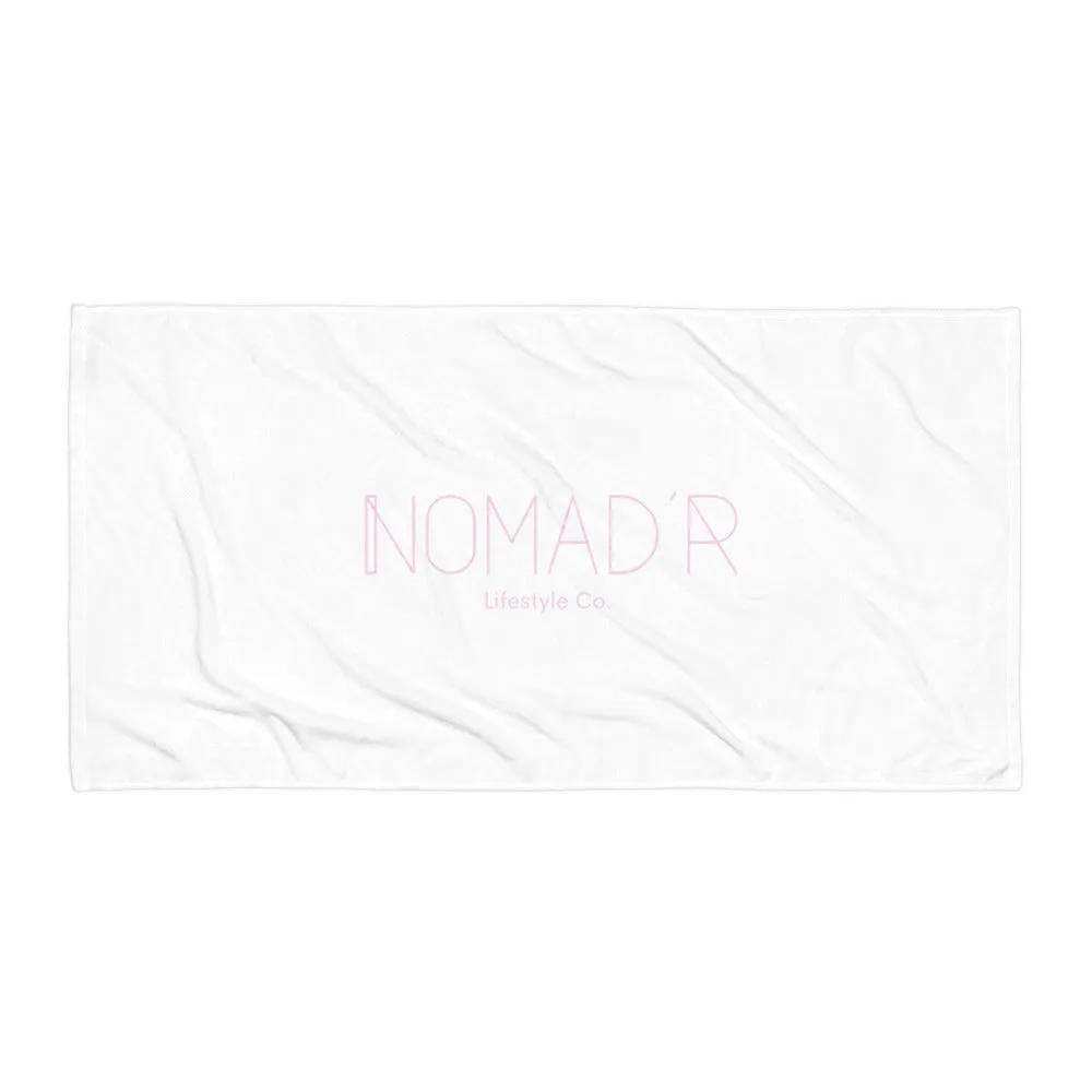 "NOMAD'R- WHITE/PINK" Towel