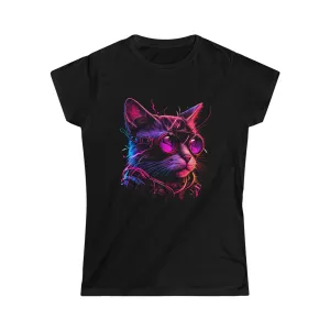 "Punky Cat"  Custom T-Shirt for Women