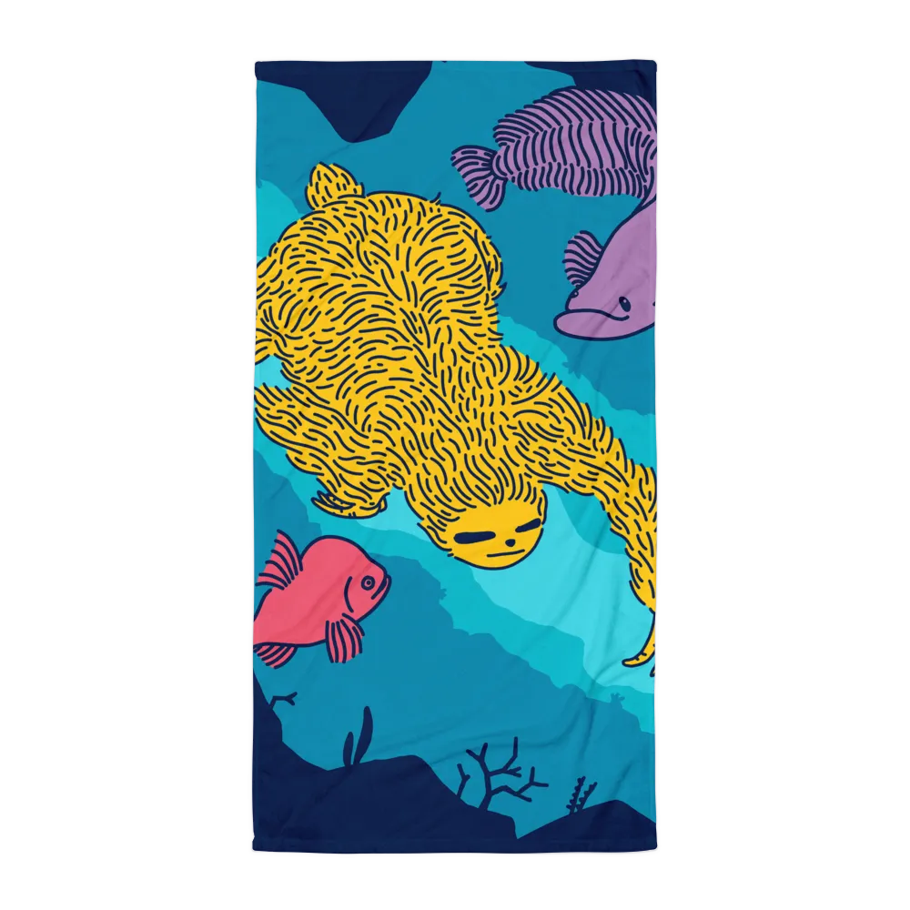 "Swimming Sloth" Towel