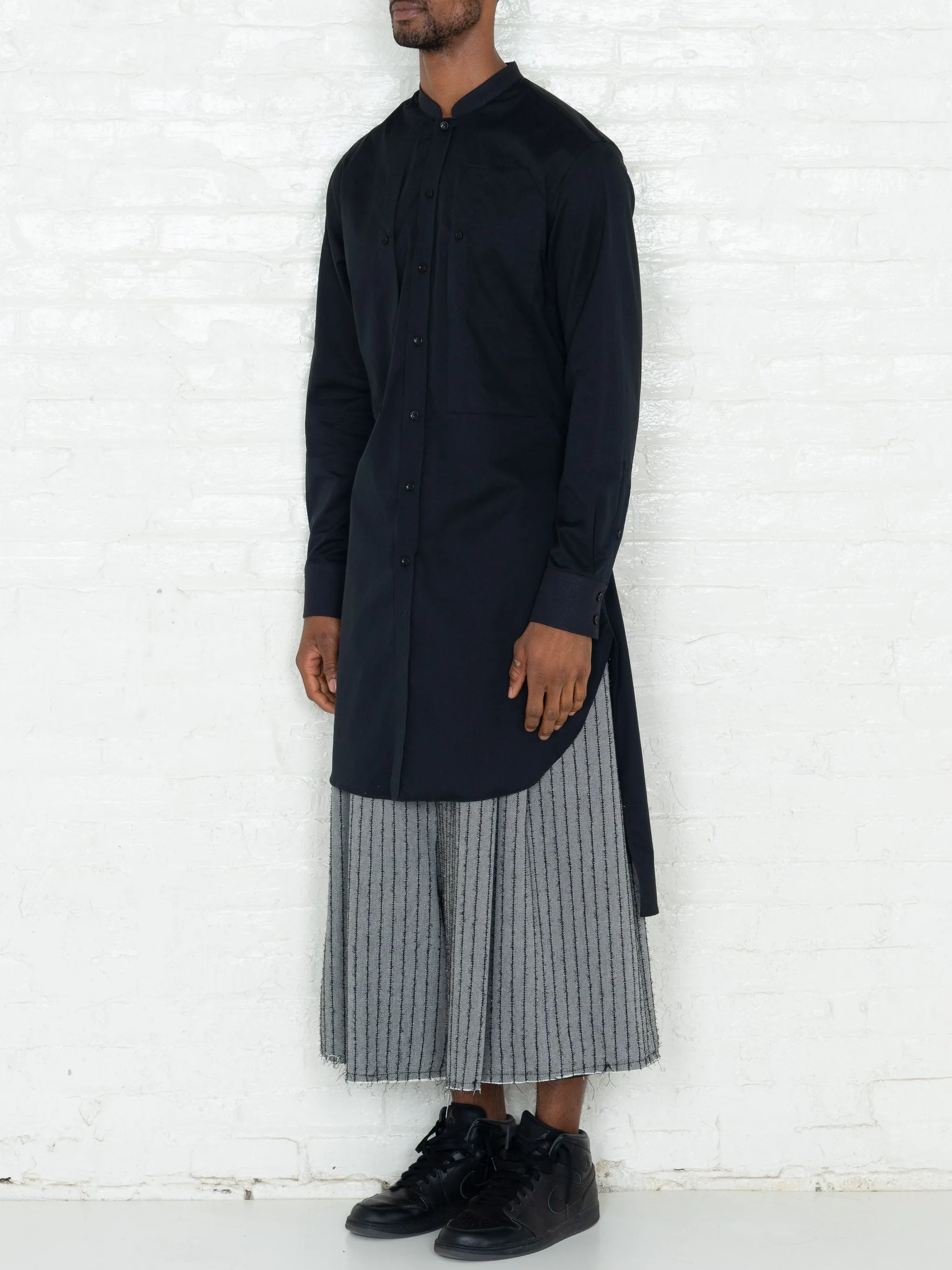 "The Essential" Long Tunic Shirt in Black
