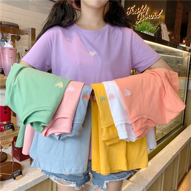 "WEEK EMBROIDERED CANDY "T-SHIRT N072903