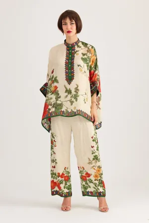 Rajdeep Ranawat Chanel Ivory/Emerald Tunic Set