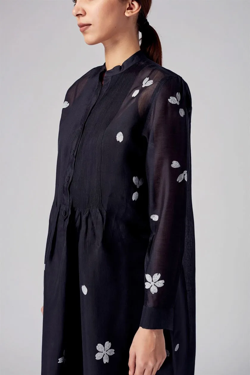 Rajesh Pratap Singh   I   Unai pintuck tunic  Black  8WJ-71 B  Women classic collection