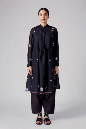 Rajesh Pratap Singh   I   Unai pintuck tunic  Black  8WJ-71 B  Women classic collection