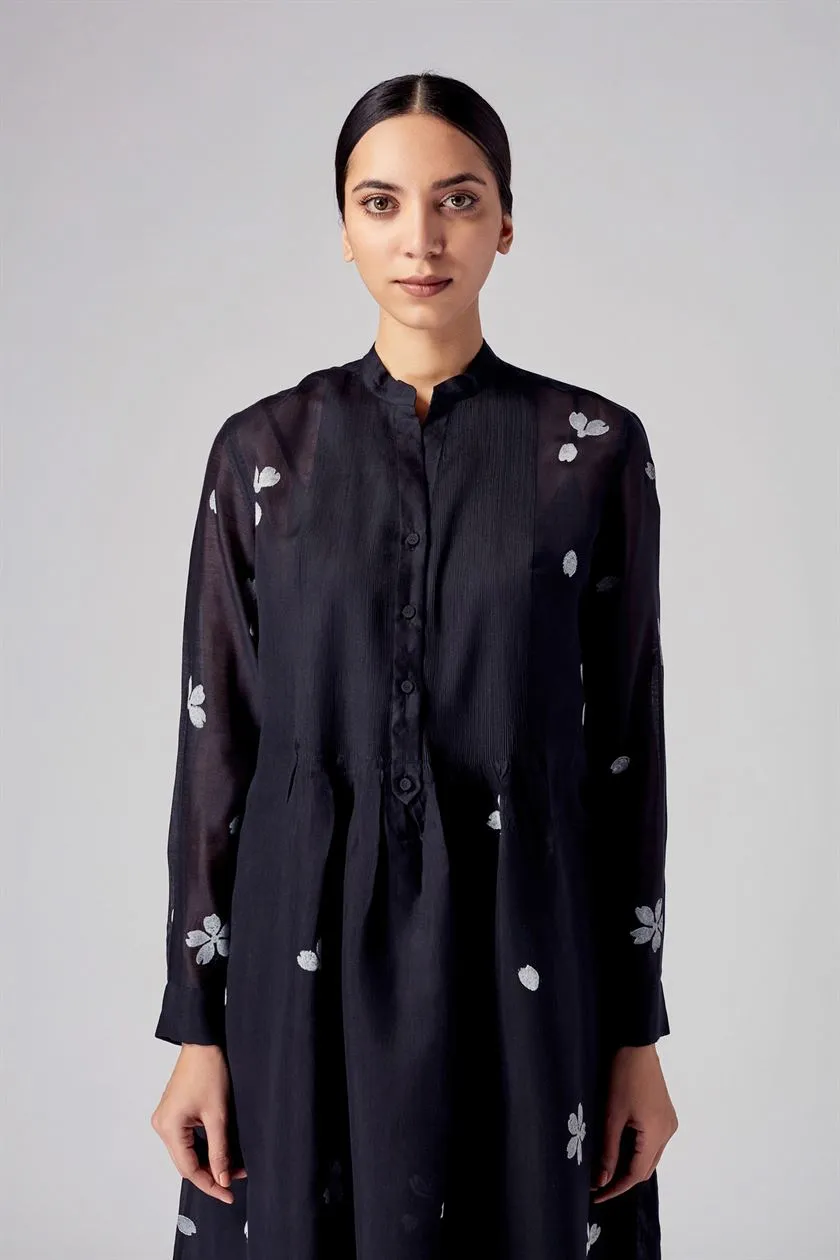 Rajesh Pratap Singh   I   Unai pintuck tunic  Black  8WJ-71 B  Women classic collection