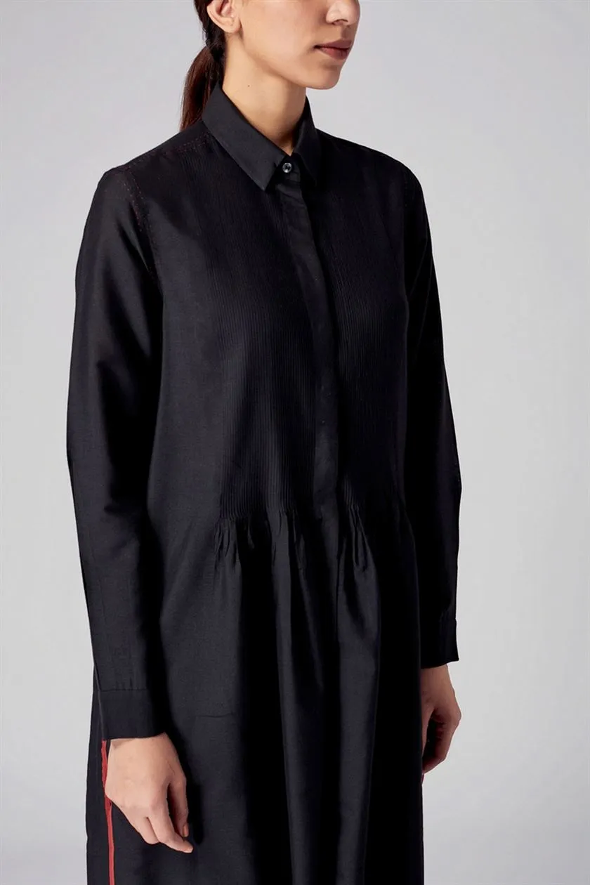 Rajesh Pratap Singh   I   Vira pintuck dress  Black  4SC-17/4KT B  Women classic collection