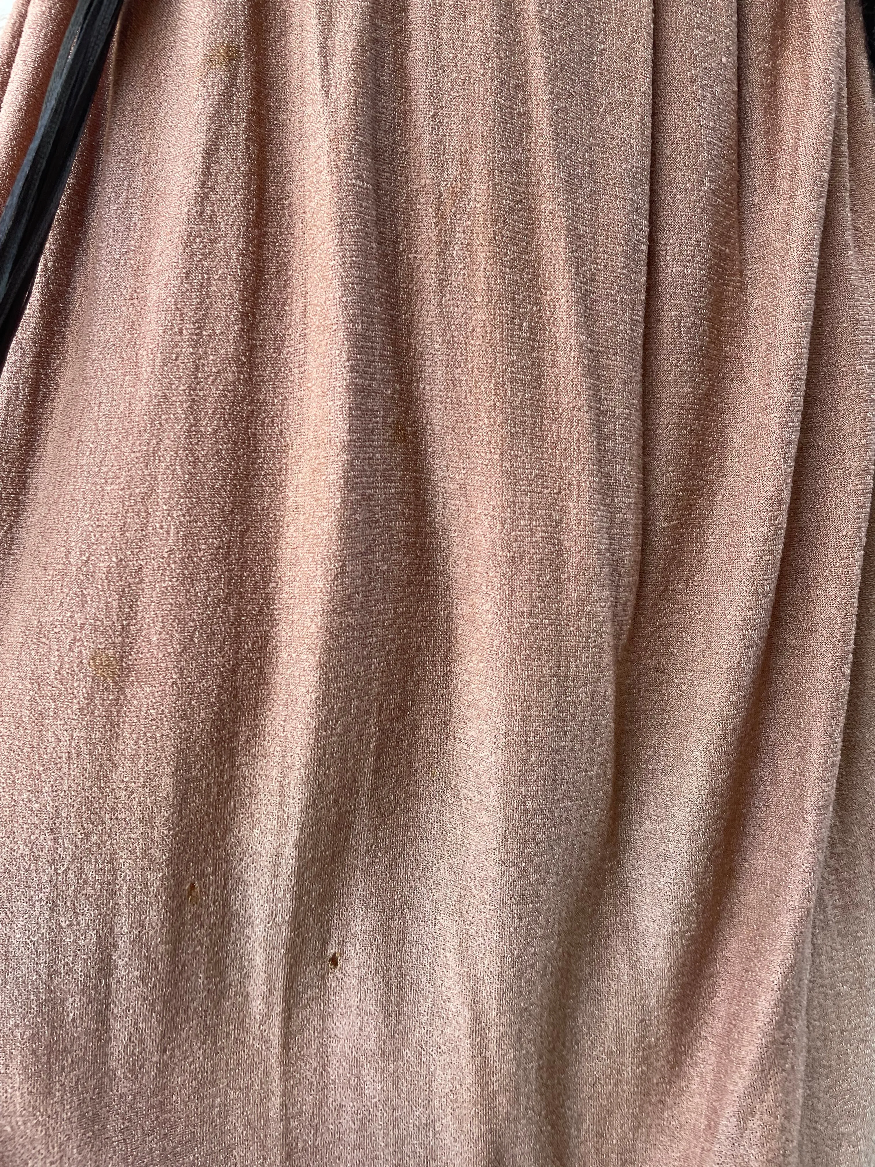 Rare Roaring 20's Bronze Silk Knit Fringe Dress