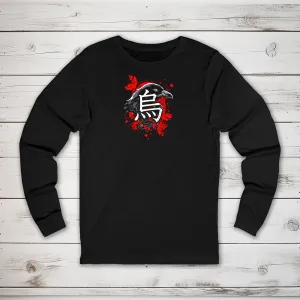 Raven Kanji Long Sleeve T-Shirt