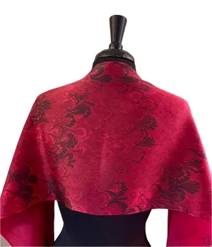 Red Bouquet Charmeuse Silk 72x14” bold fun. This beautiful silk makes a unique dresser cover and scarf