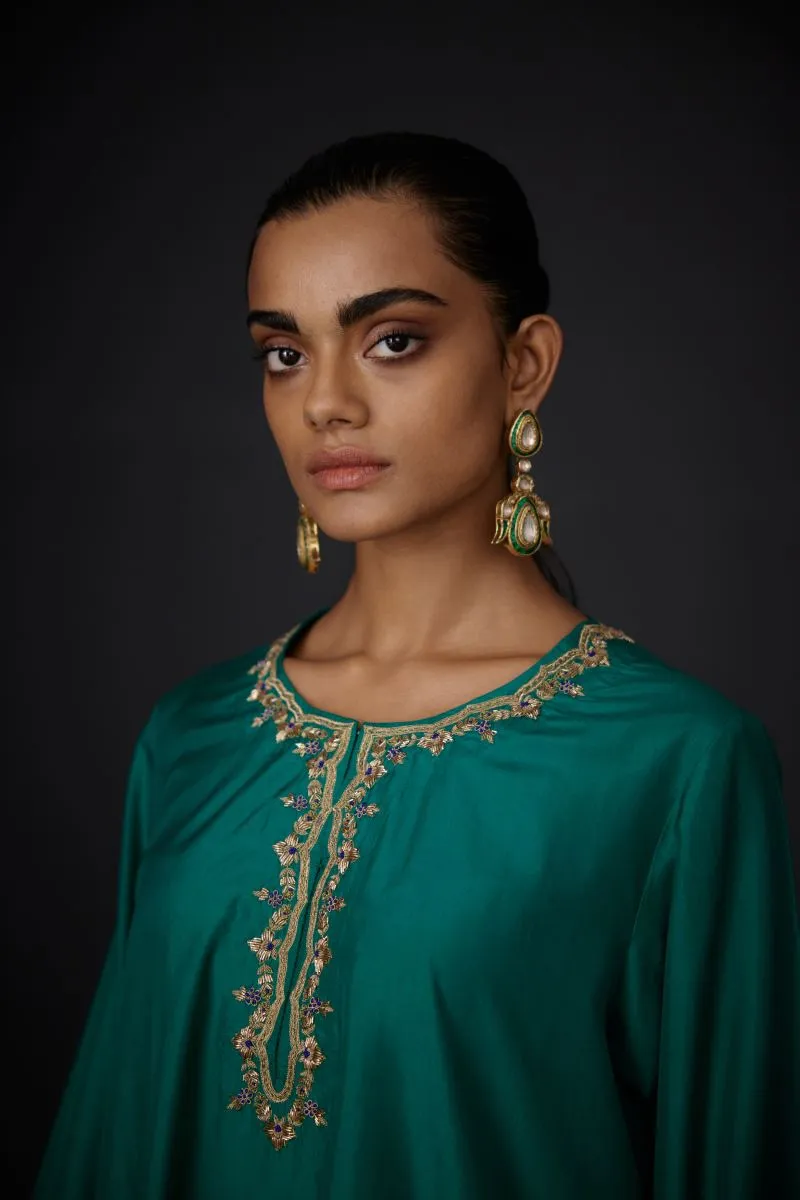 Reflect evergreen embroidered tunic with trouser-1