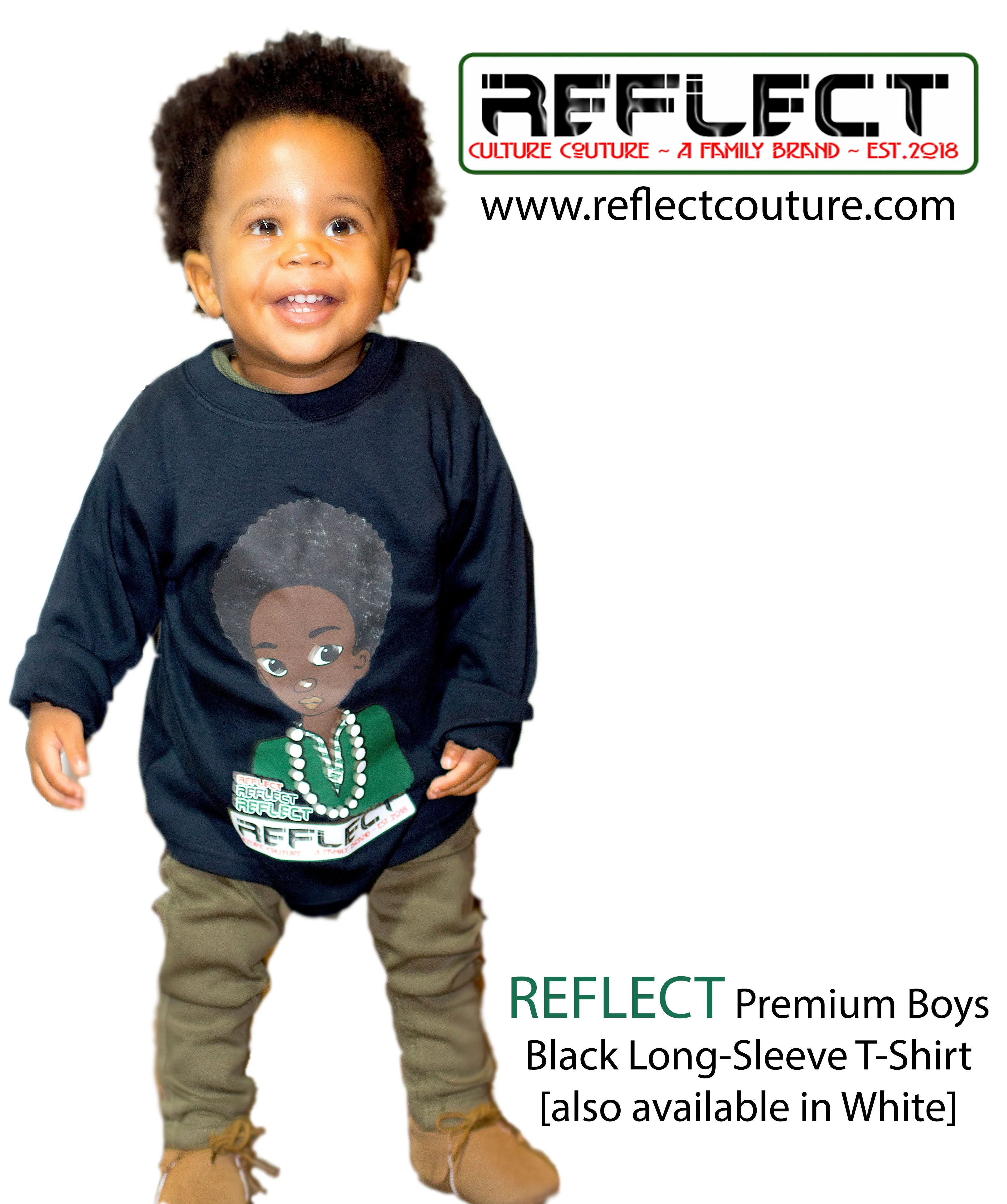 REFLECT Long-Sleeve T-Shirt Boys [BLACK] SALE