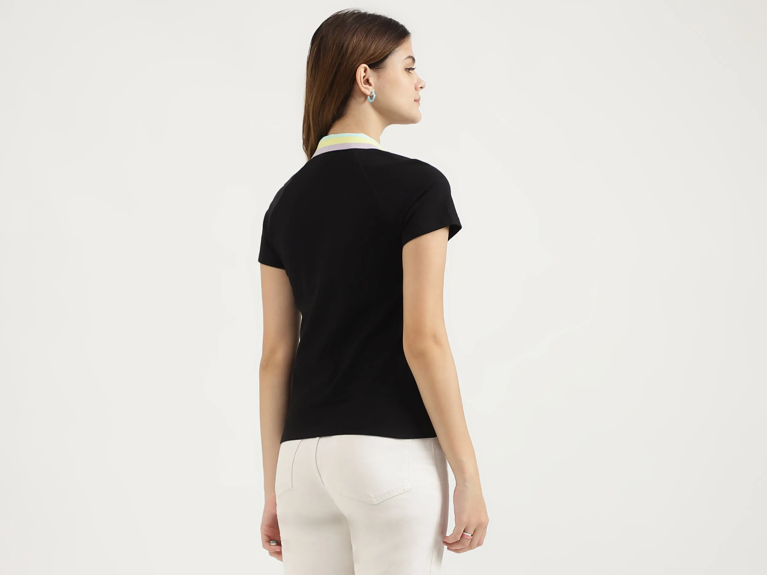 Regular Fit Polo Neck Solid T-Shirts