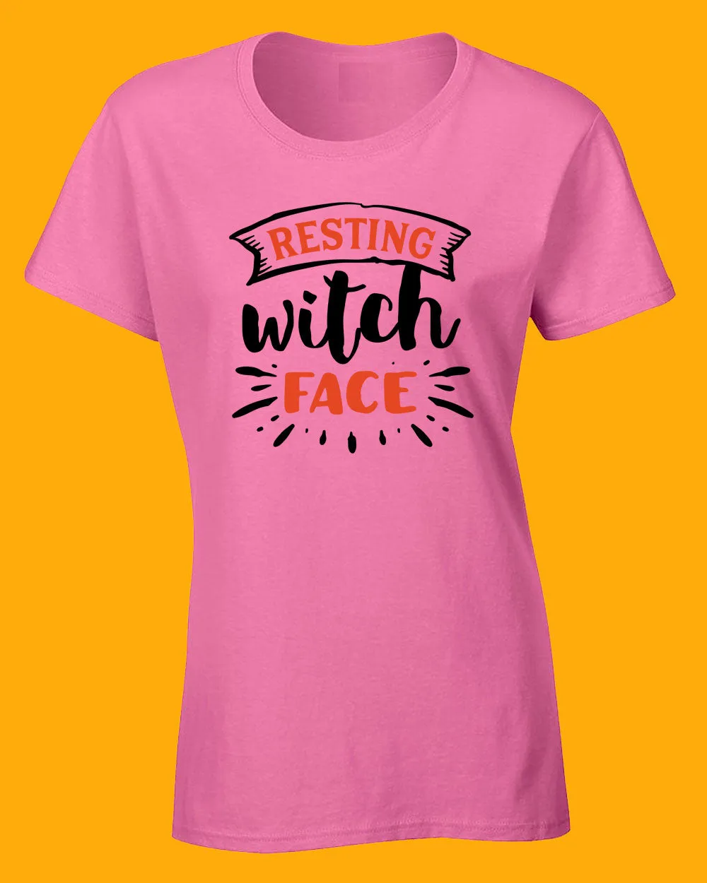 Resting Witch face T-shirt, Halloween Women T-shirt