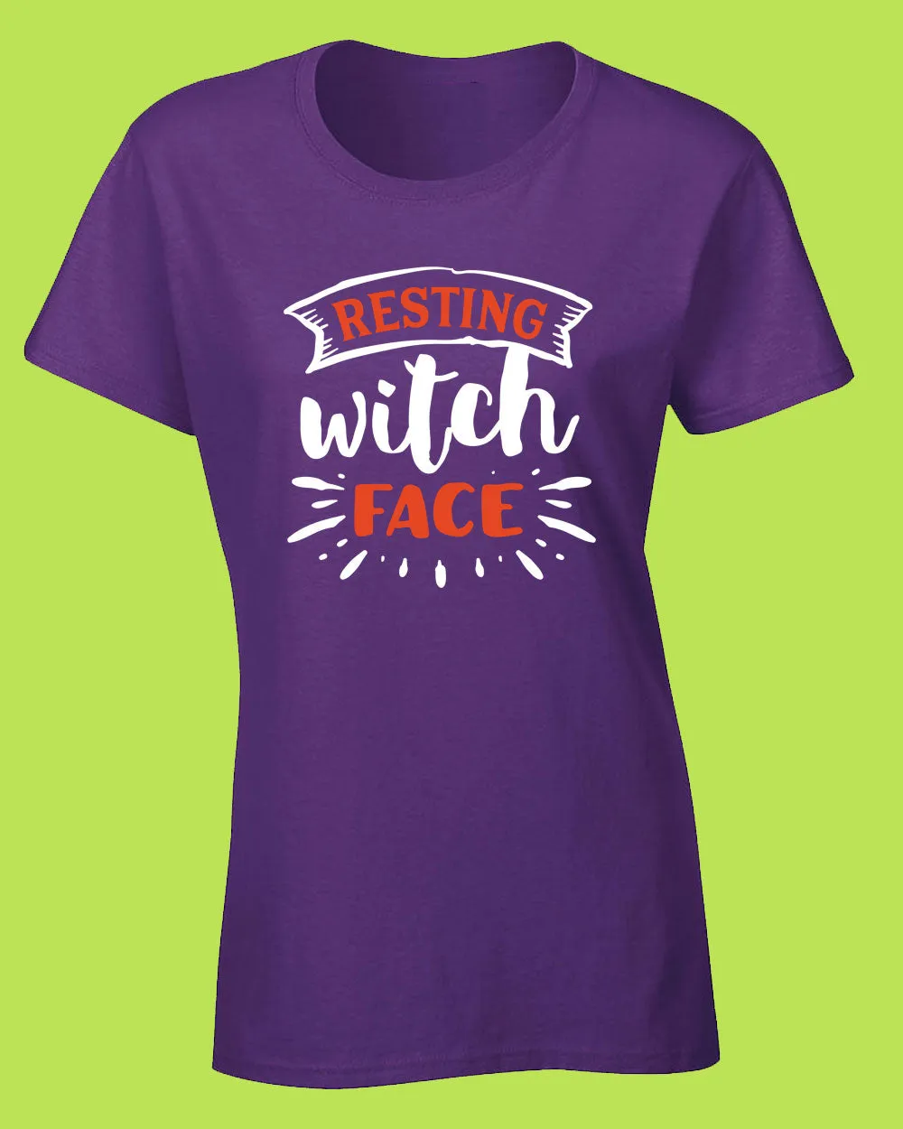 Resting Witch face T-shirt, Halloween Women T-shirt