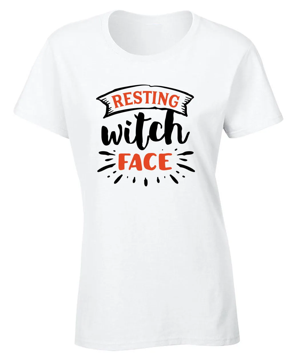 Resting Witch face T-shirt, Halloween Women T-shirt