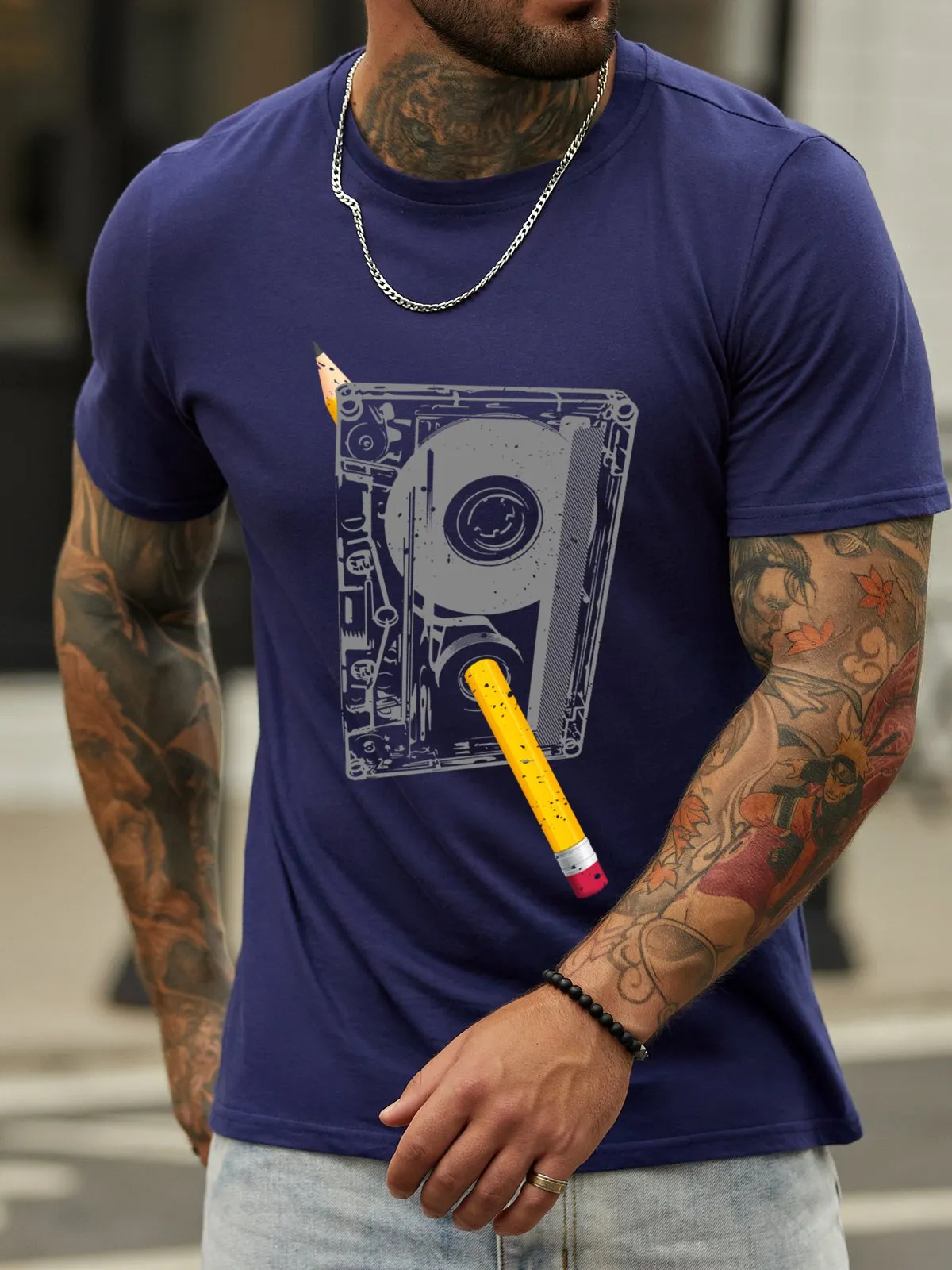 Rewind Cotton-Blend Casual T-shirt