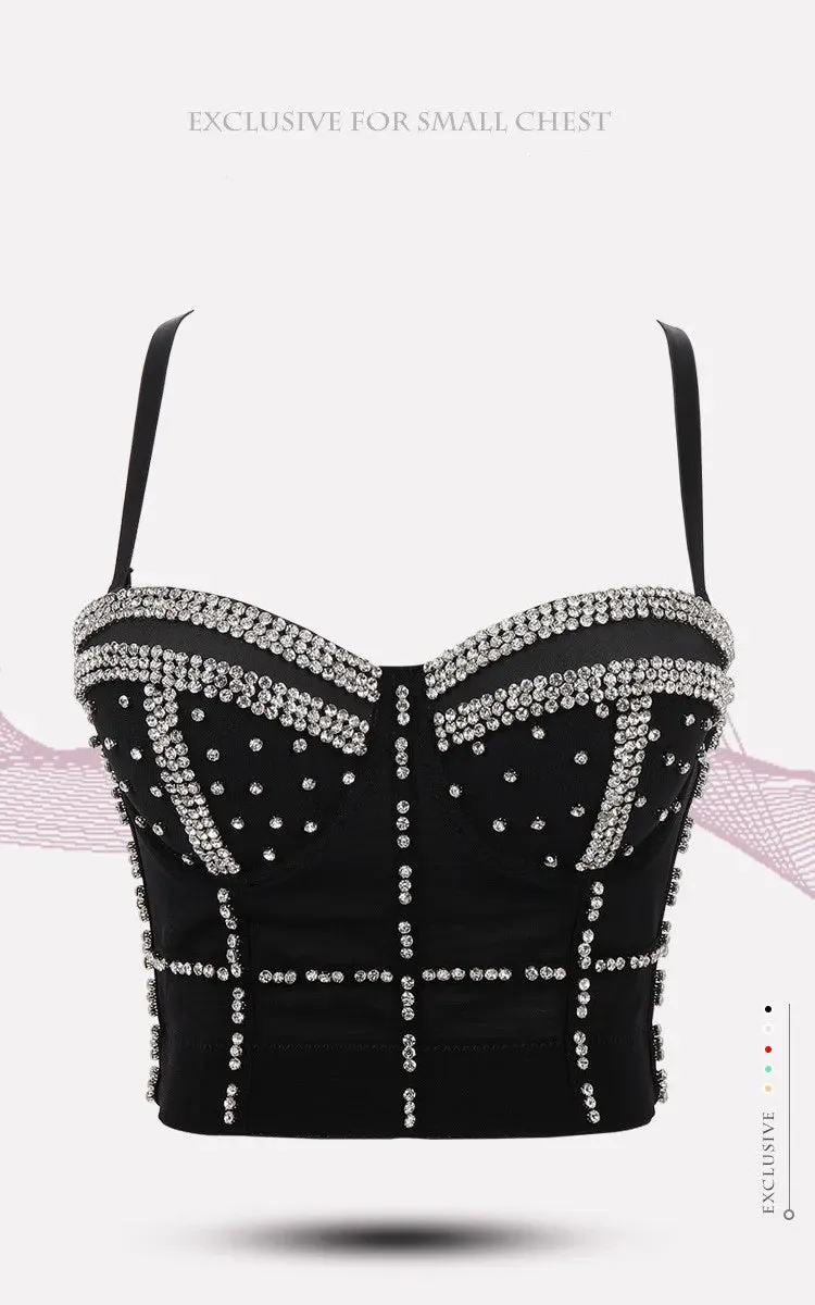 Rhinestone Diamond Sequin Tank Top – Sexy & Club Style