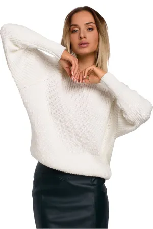 Ribbed Knit Wide-Sleeve Luxurious Sweater