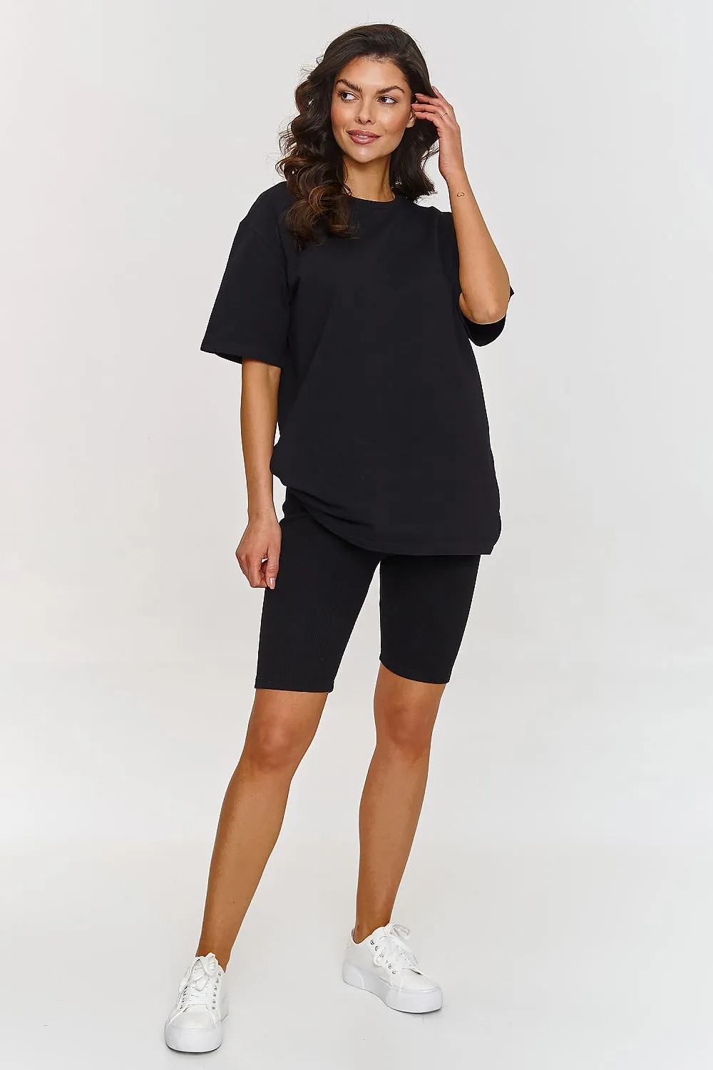 Ribbed Turtleneck & Oversized Tee Set