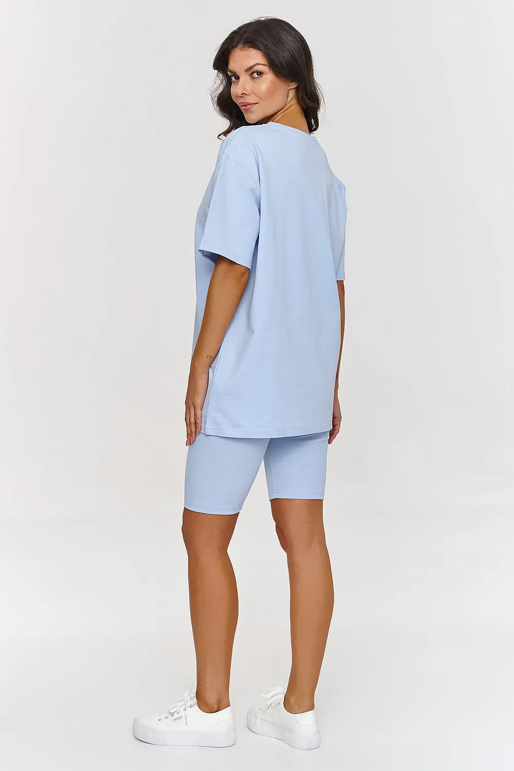 Ribbed Turtleneck & Oversized Tee Set