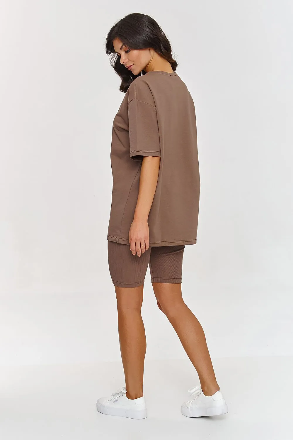 Ribbed Turtleneck & Oversized Tee Set