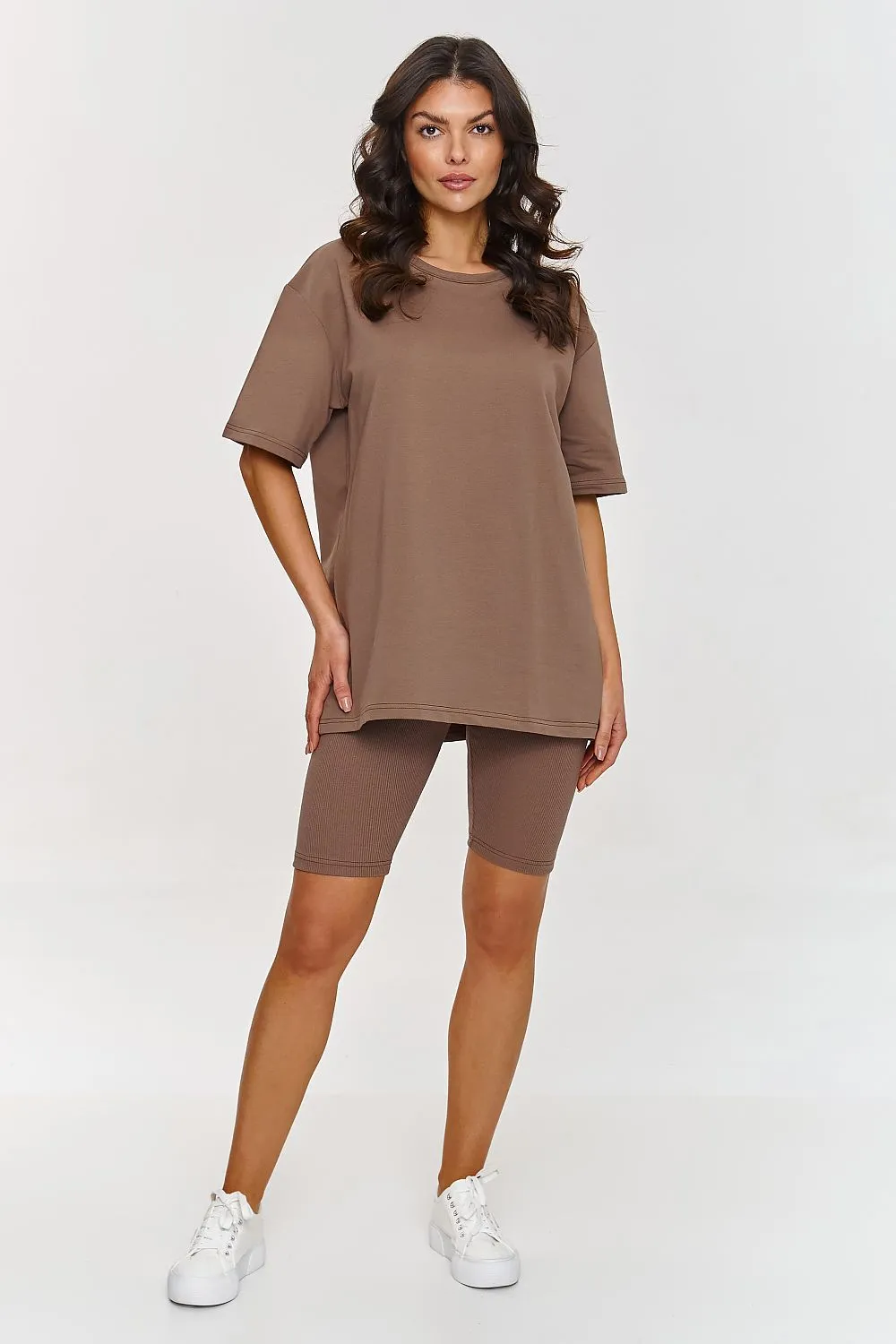 Ribbed Turtleneck & Oversized Tee Set