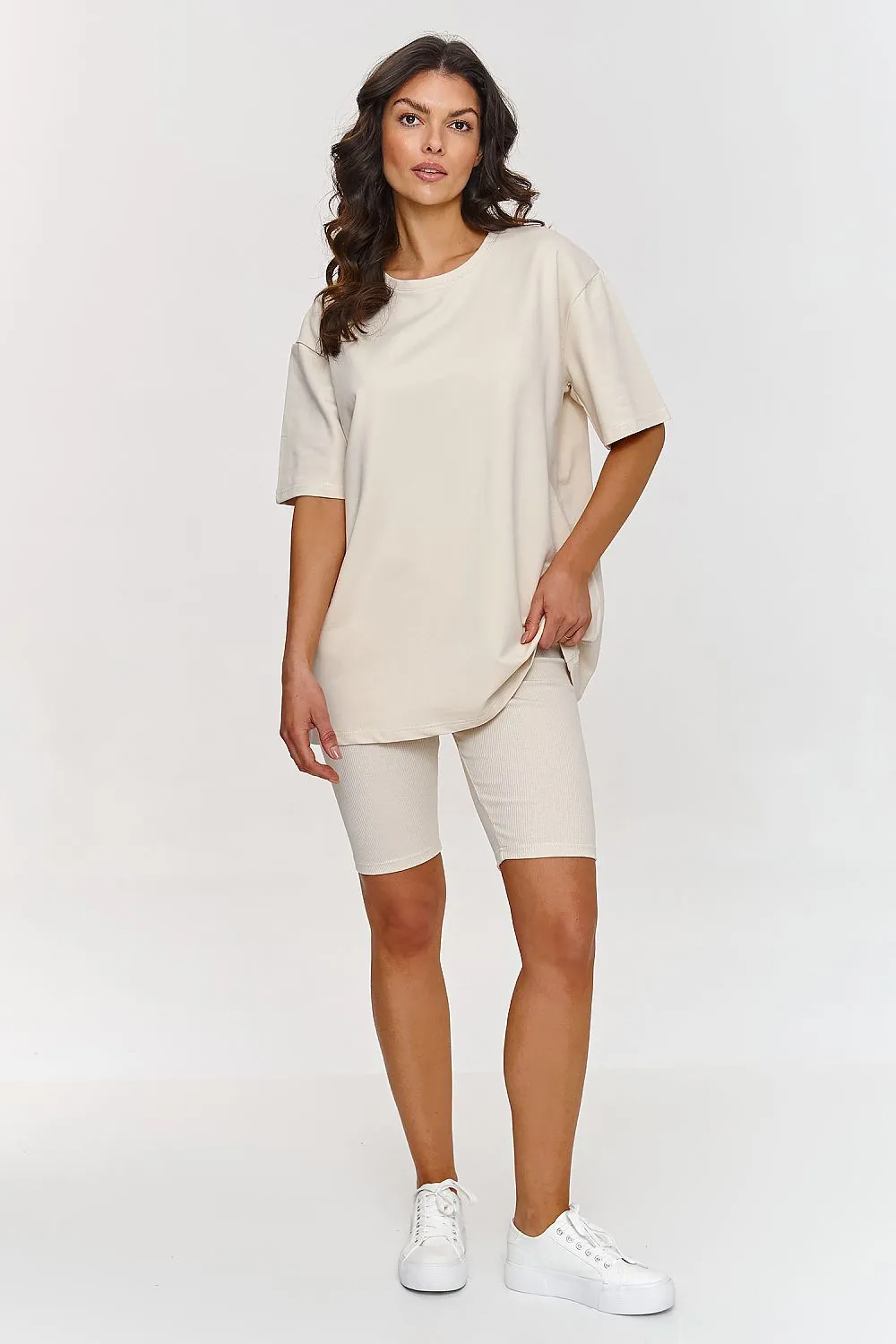 Ribbed Turtleneck & Oversized Tee Set