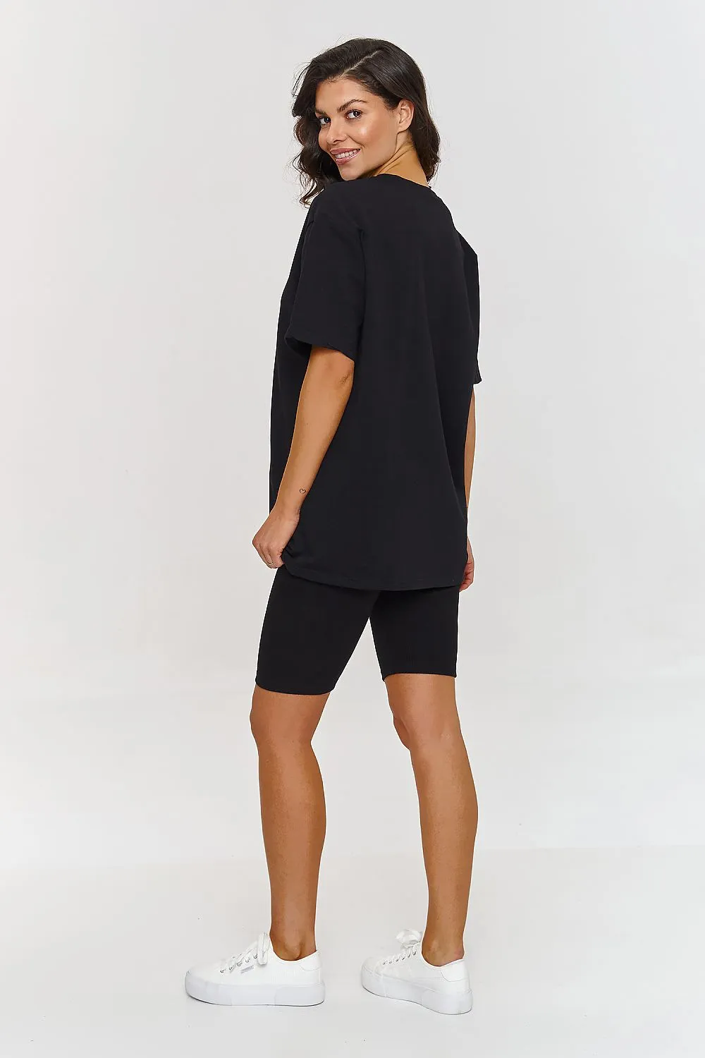 Ribbed Turtleneck & Oversized Tee Set