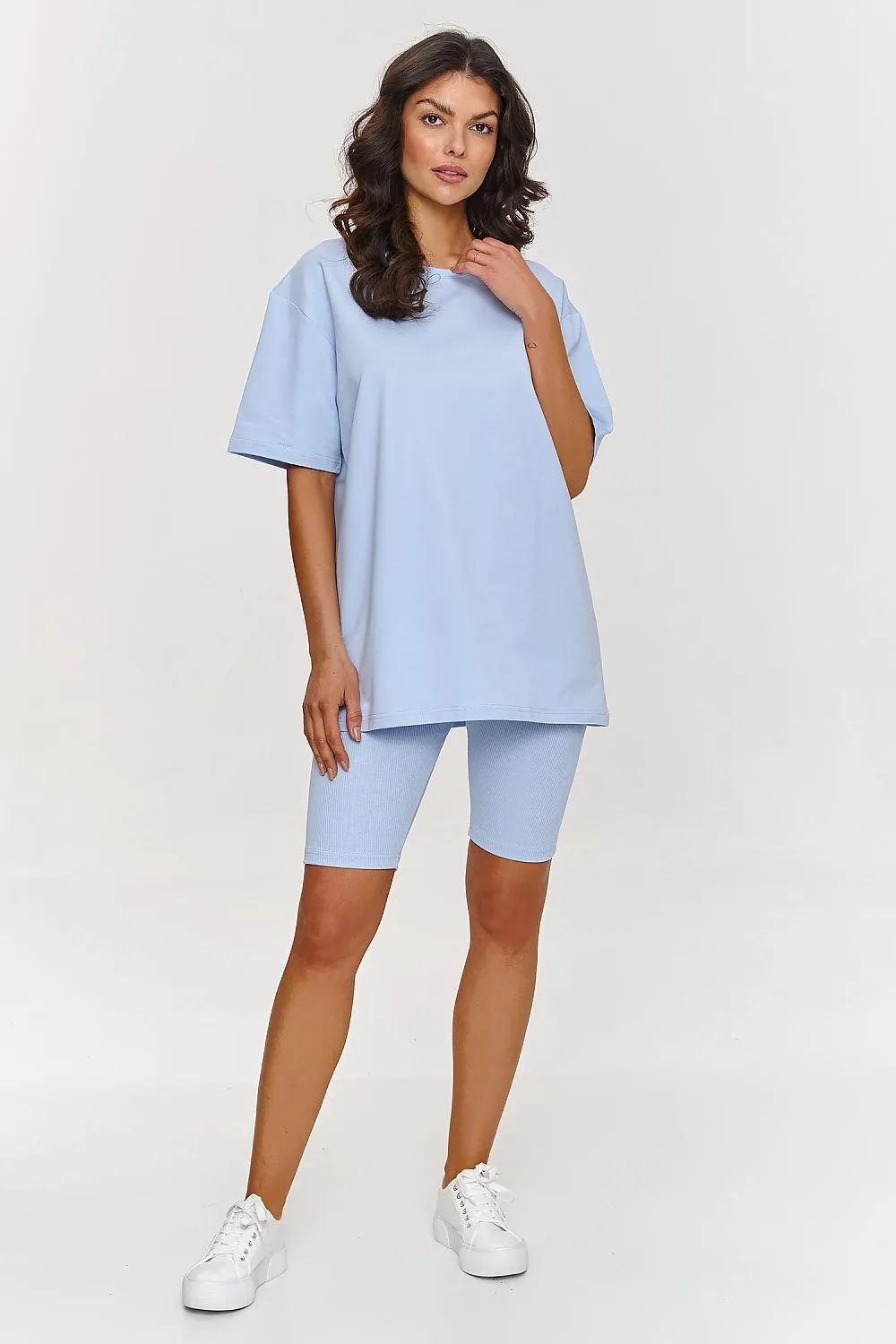 Ribbed Turtleneck & Oversized Tee Set