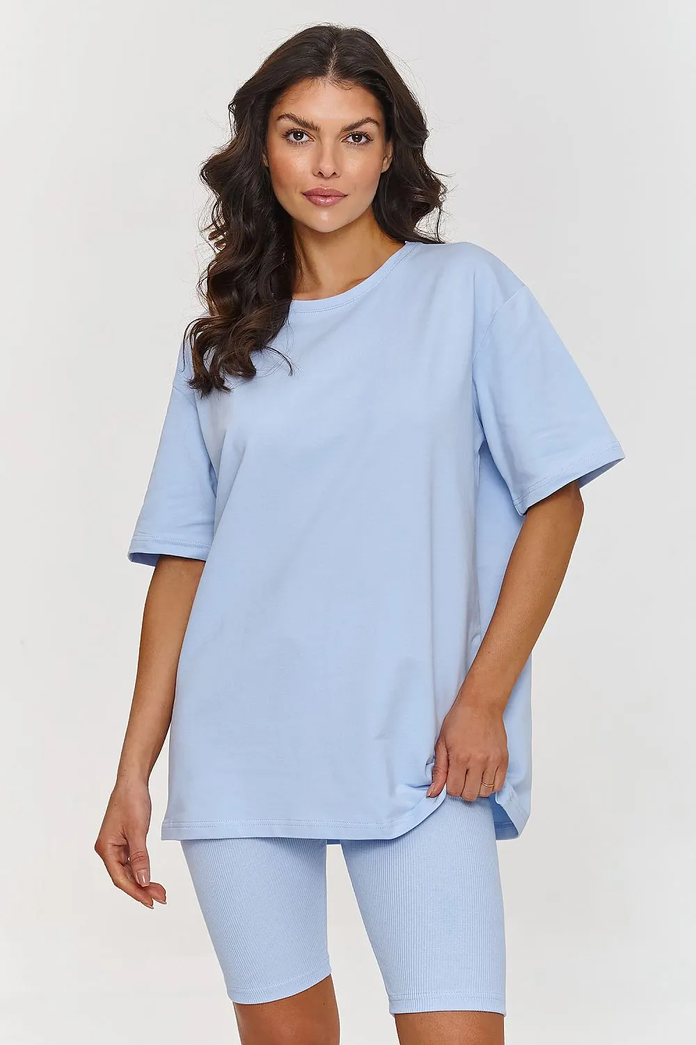 Ribbed Turtleneck & Oversized Tee Set