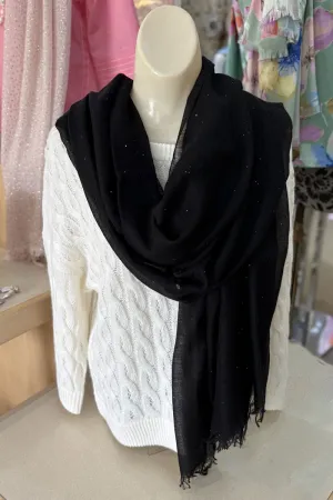 Richard Grand Black Scarf with Sequins