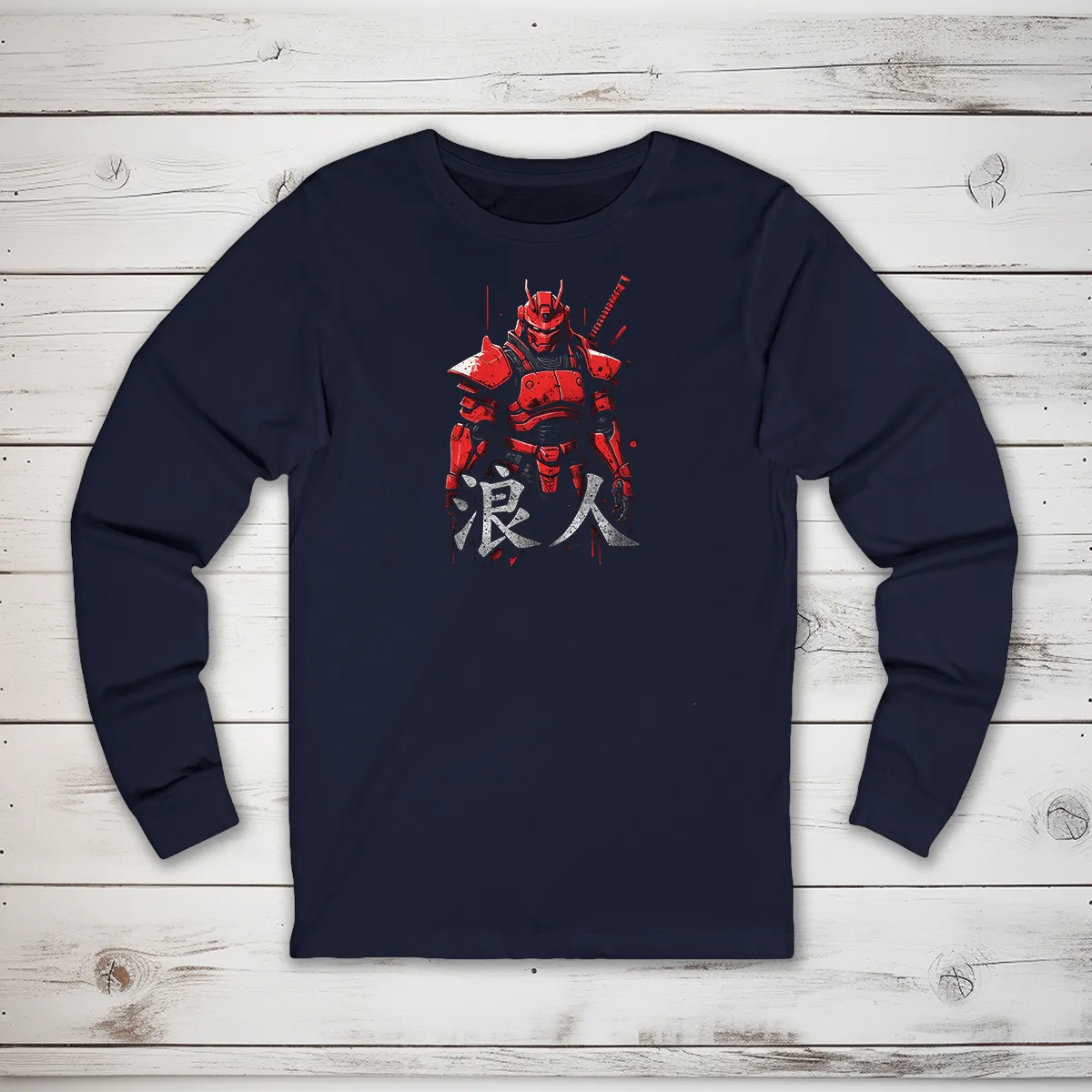 Ronin Robot Kanji Long Sleeve T-Shirt