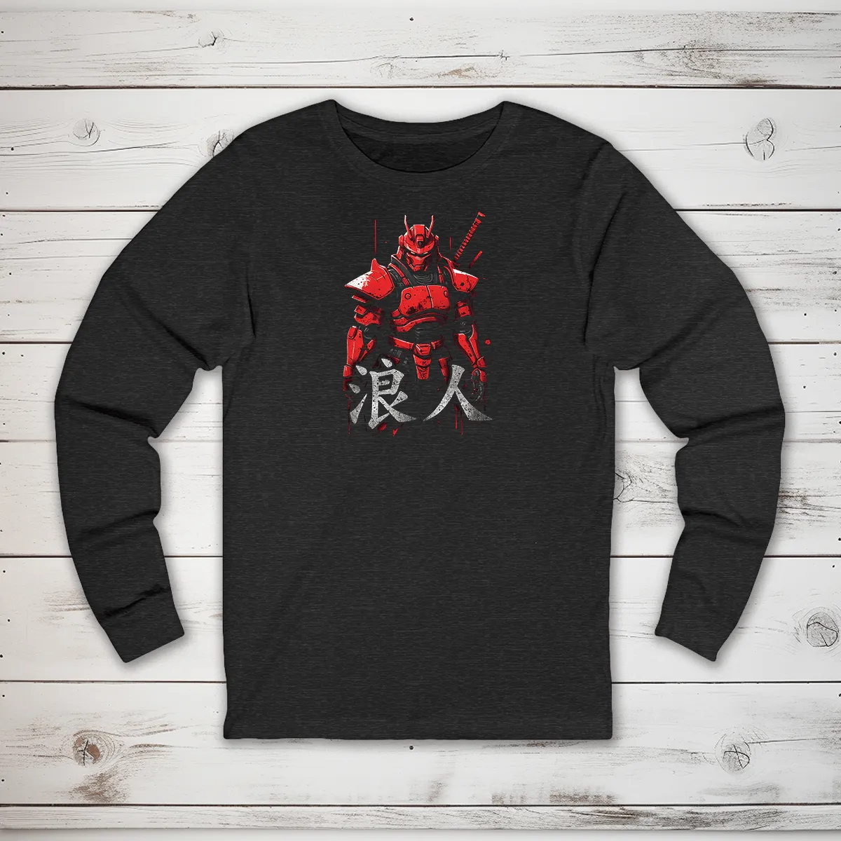 Ronin Robot Kanji Long Sleeve T-Shirt