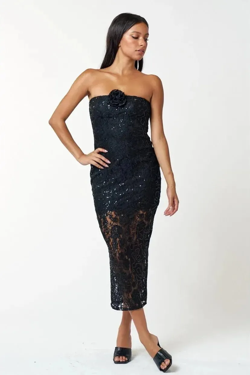 Rosette Lace Dress