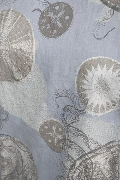 Rosita Tunic With OJ Sleeve Aleutian Blue Printed