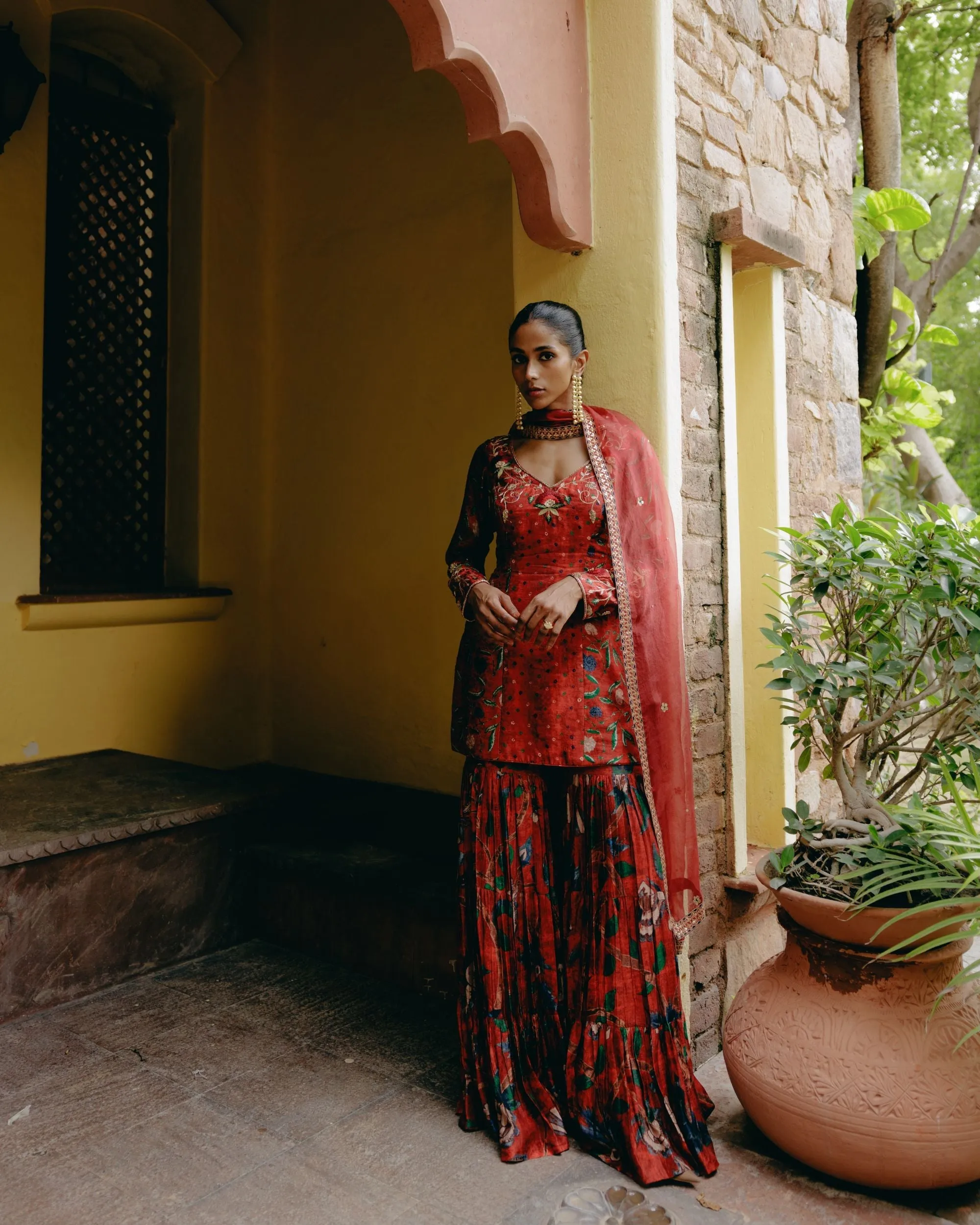 Ruby red sharara