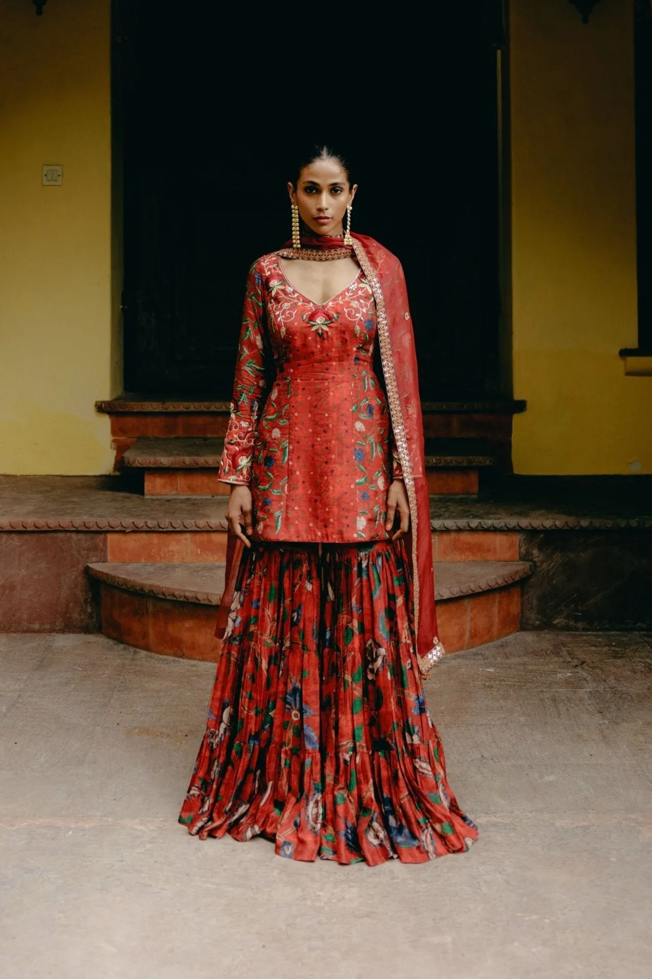 Ruby red sharara