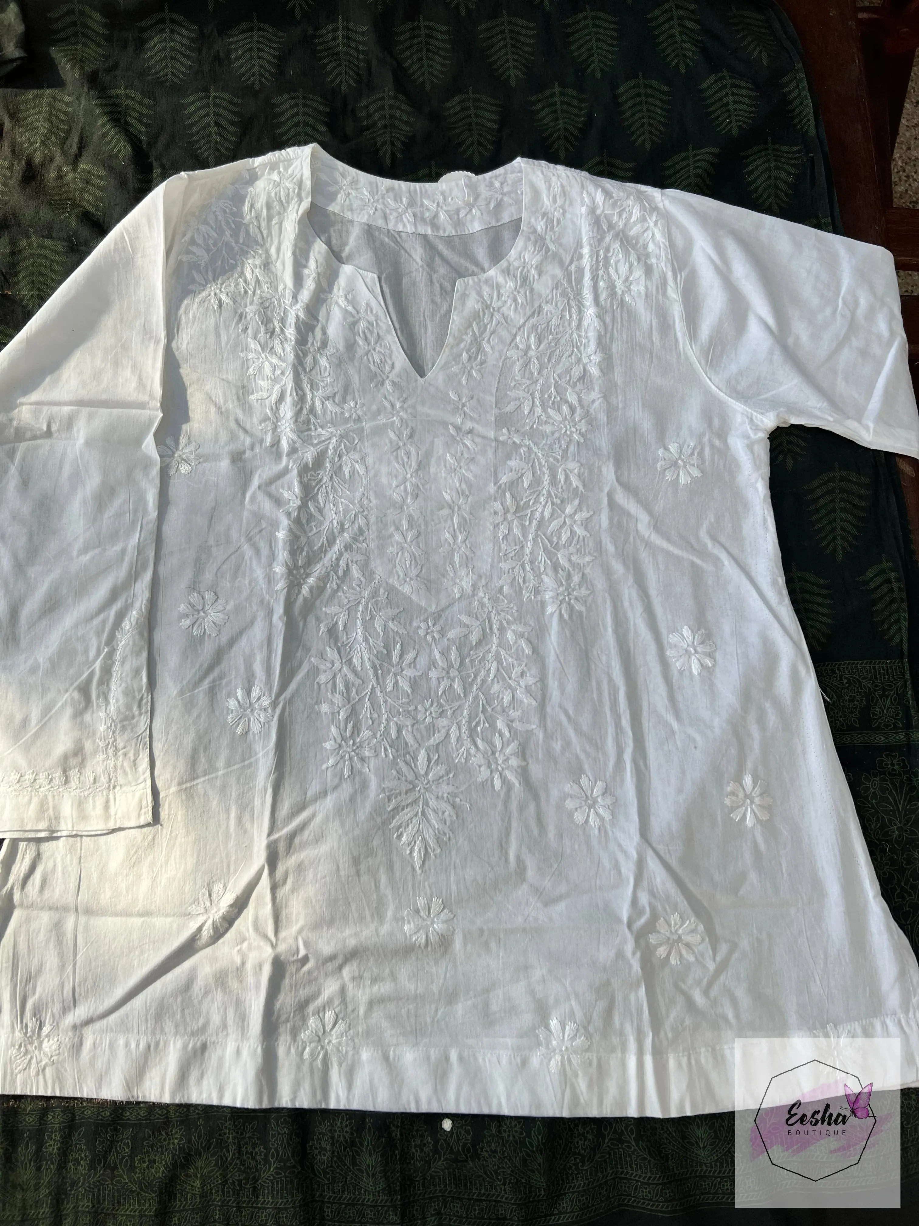 Ruhi - White Cotton Top
