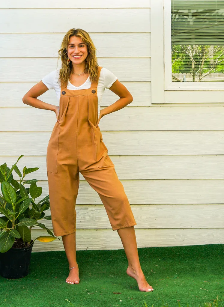 Rustic Harmony Organic Cotton Jumpsuit Pants with Pockets