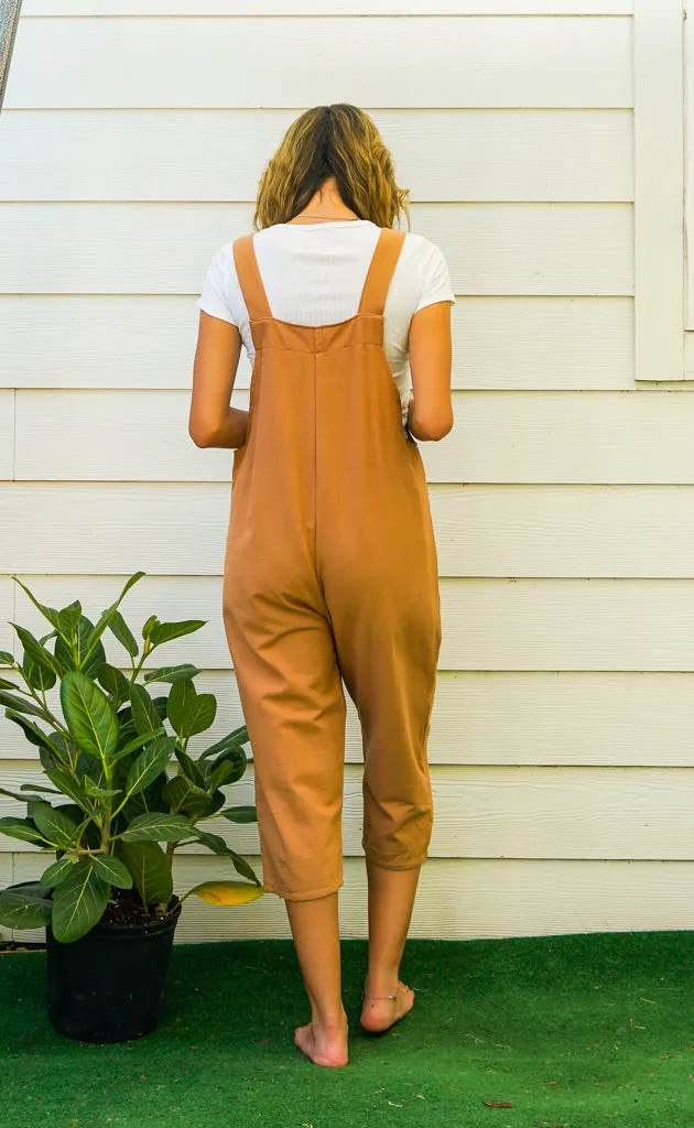Rustic Harmony Organic Cotton Jumpsuit Pants with Pockets