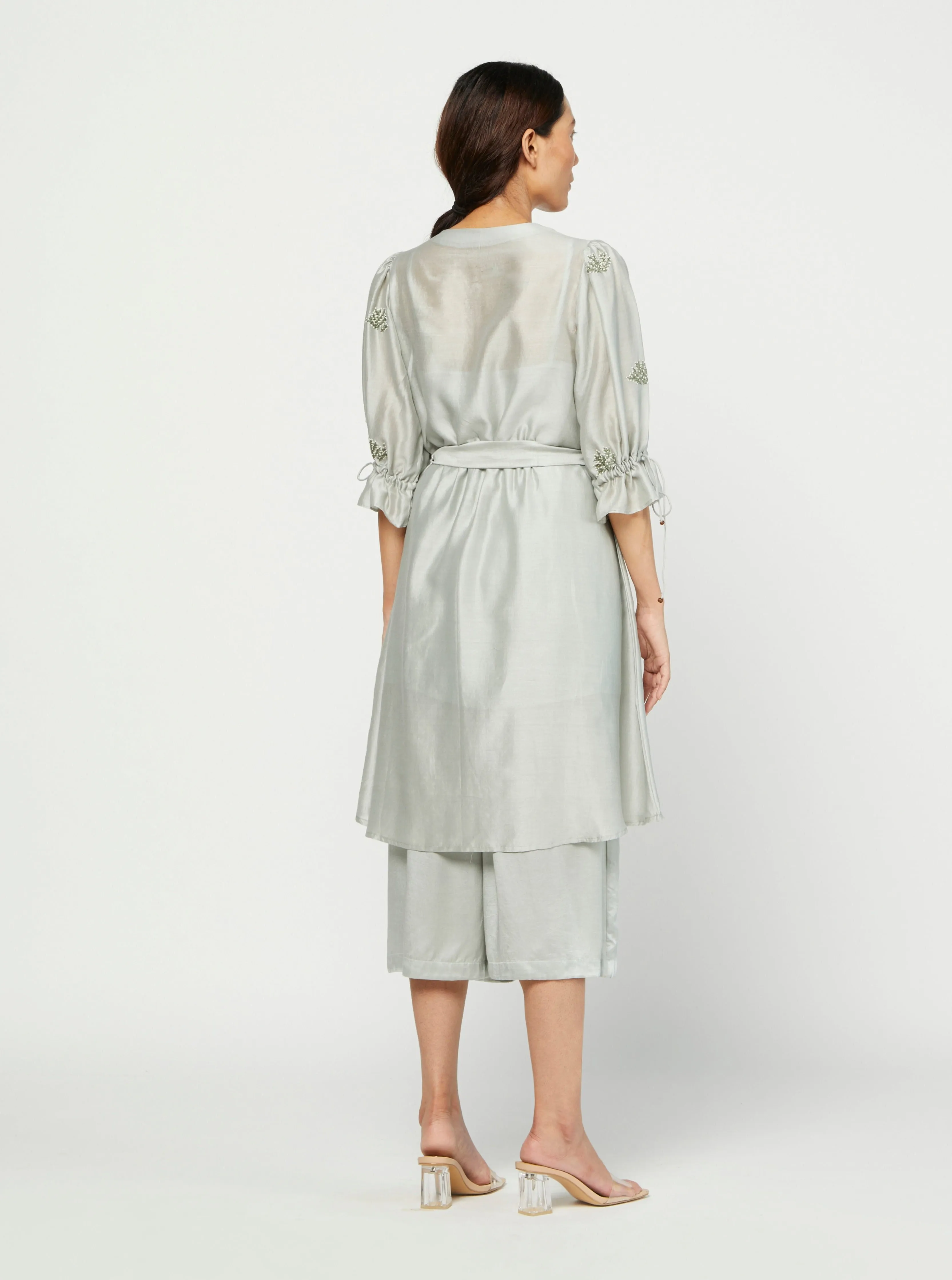 Sage Embroidered Tunic Set