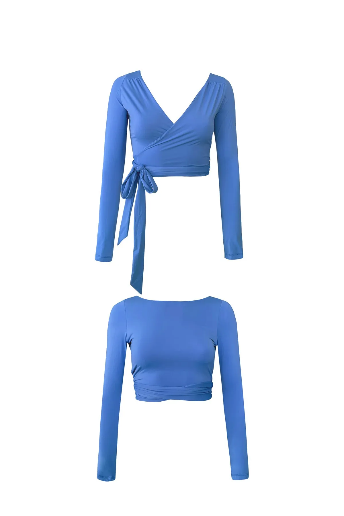 SAMPLE | Monet Blue Long Sleeve Swim Wrap Top - Limited Edition