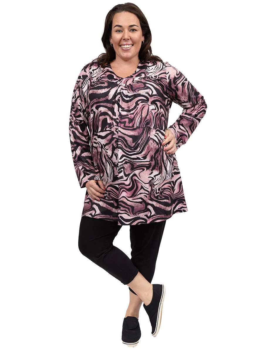 SAMPLE ONLY - Ida Tunic - Wine Print*