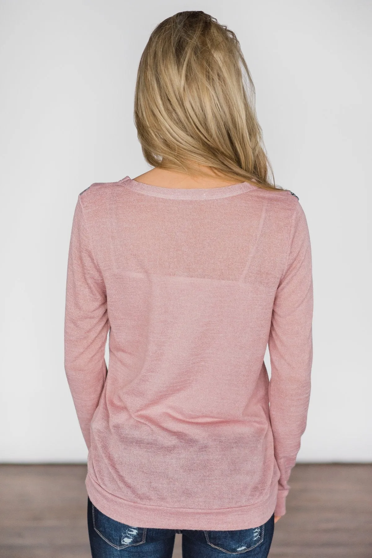Sassy in Sequins Top - Blush