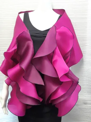 Satin Ruffle Wrap