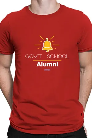 Save Govt. Schools Movement Tee - Styched in India Graphic T-Shirt Red Color