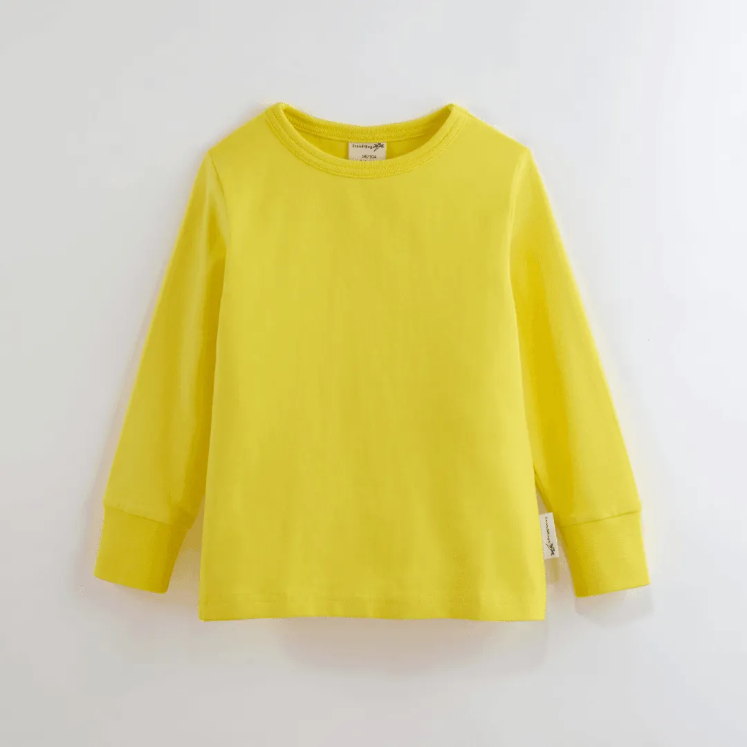 ScandiBugs Own Label Organic Long Sleeve Top - Sunshine Yellow