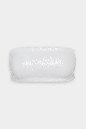 Sequin Bandeau in White